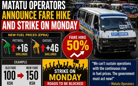 Nairobi Faces Commuter Crisis as Fuel Price Hike Sparks Alleged Strike Threat