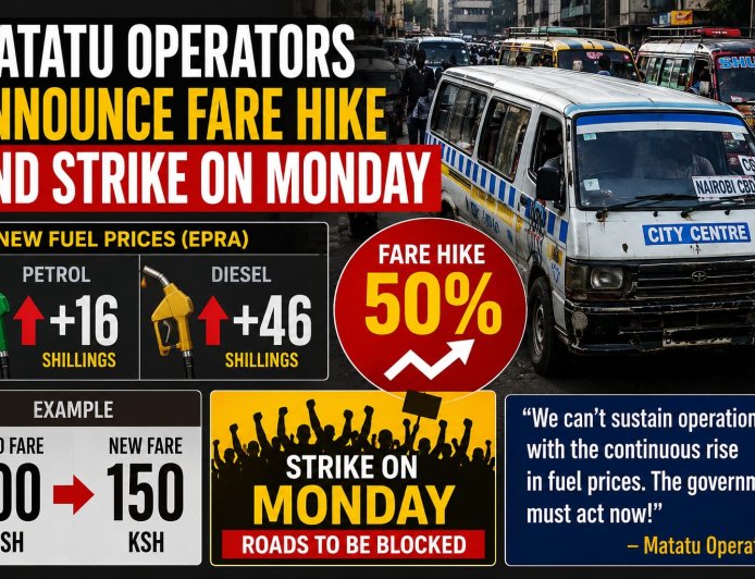 Nairobi Faces Commuter Crisis as Fuel Price Hike Sparks Alleged Strike Threat