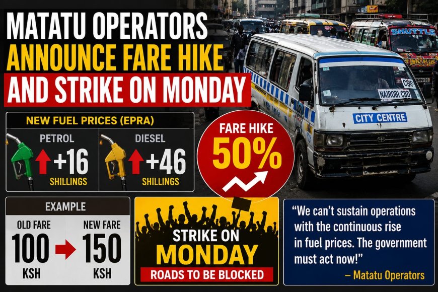 Nairobi Faces Commuter Crisis as Fuel Price Hike Sparks Alleged Strike Threat
